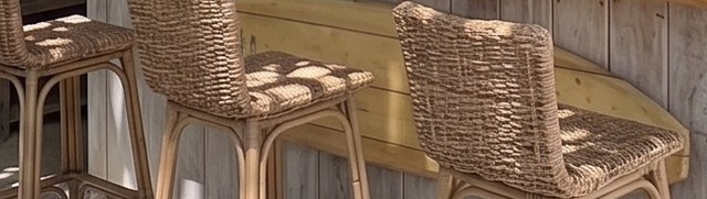 Close-up of woven rattan